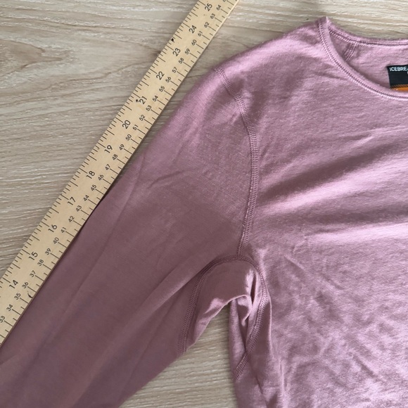 Icebreaker Women’s Medium Merino 200 Oasis Base Layer Sleeve Mauve Pink - Picture 8 of 8